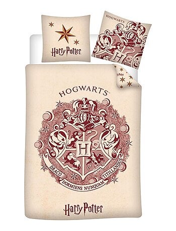 Parure de Lit Enfant Réversible Polycoton Poudlard