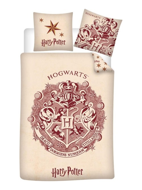 Parure de Lit Enfant Réversible Polycoton Poudlard - Kiabi