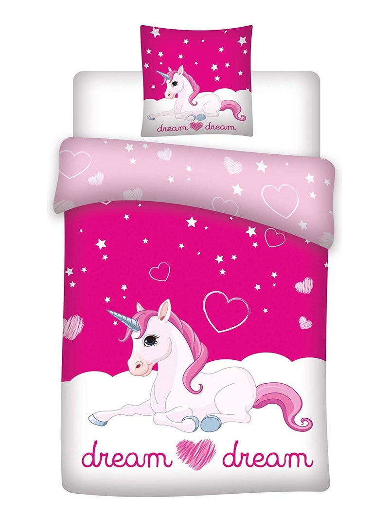 Parure de lit Enfant Rose - Kiabi