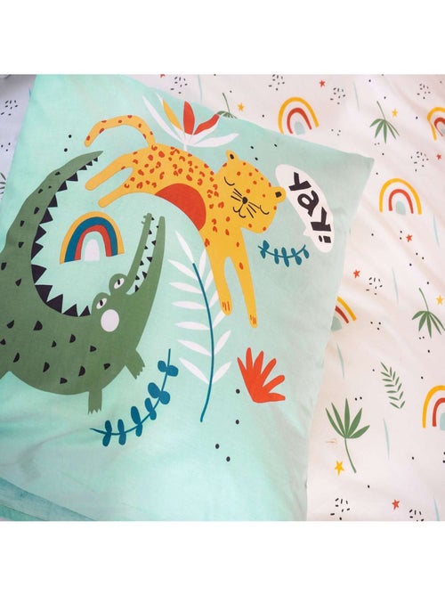 Parure de lit enfant Safari - 100% coton adouci 57 fils - Kiabi