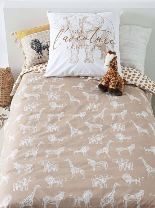 Parure de lit enfant Savane - 100% coton 57 fils - Kiabi