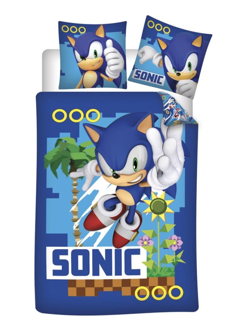 Parure de lit Enfant Sonic Bleu - Kiabi