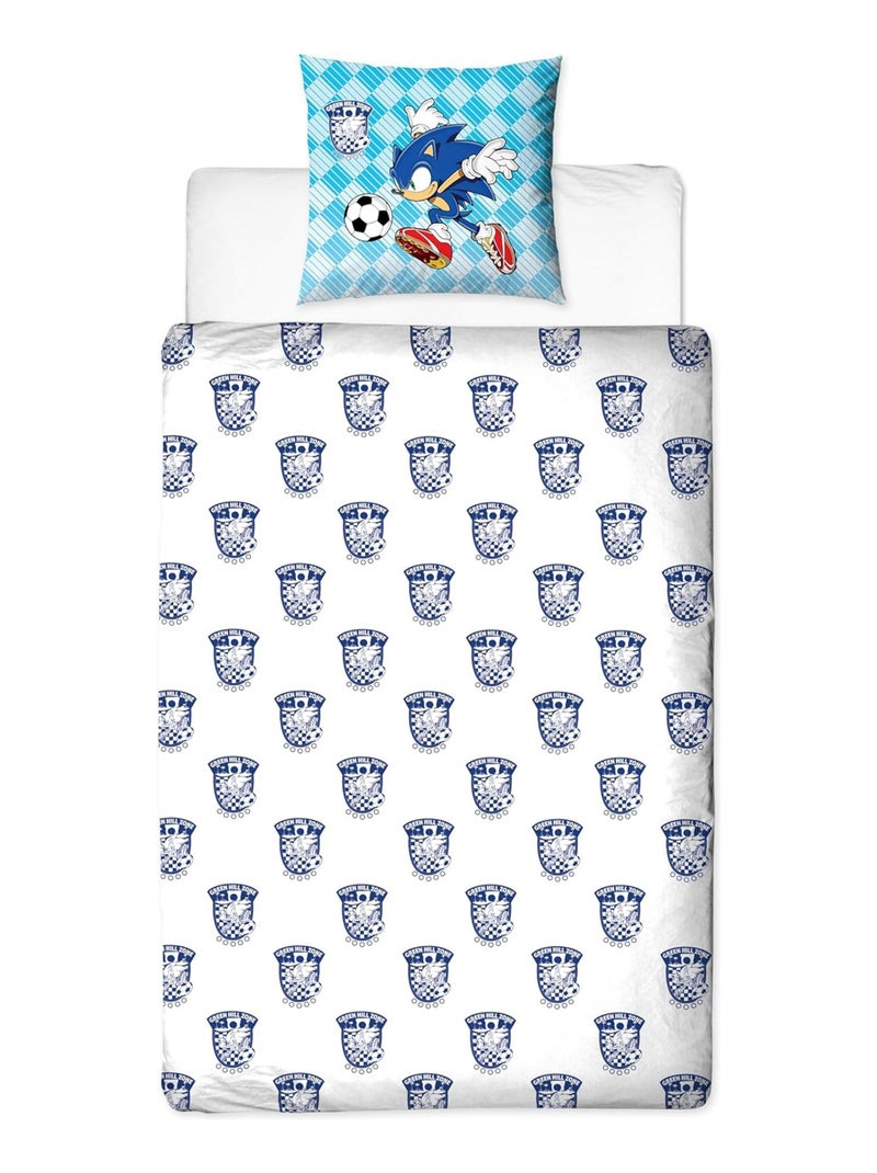 Parure de Lit Enfant Sonic Football Bleu - Kiabi