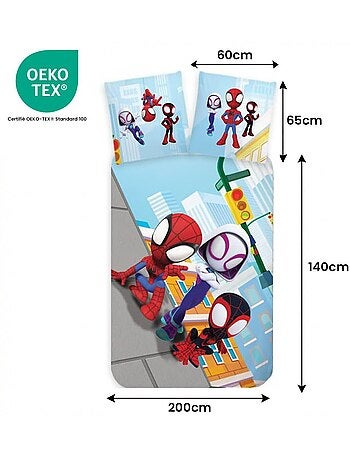 Parure de lit enfant Spider-Man avec Ghost-Spider – 100% coton