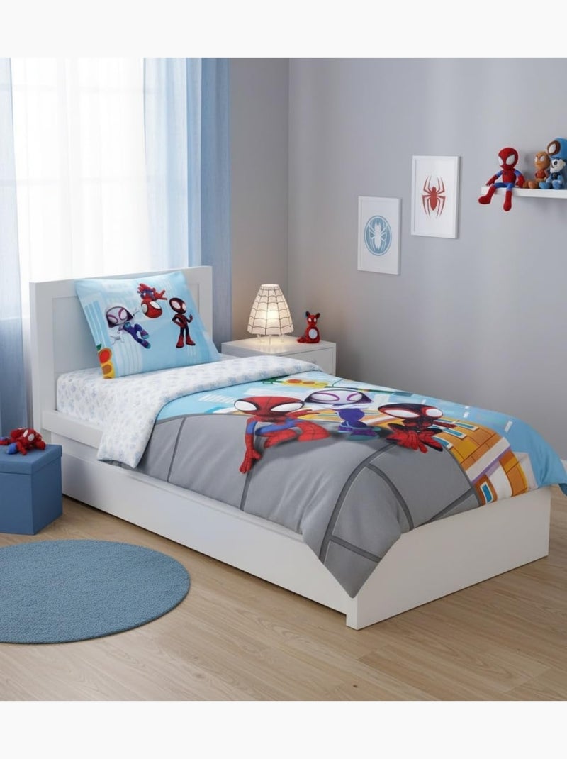 Parure de lit enfant Spider-Man avec Ghost-Spider – 100% coton Bleu - Kiabi