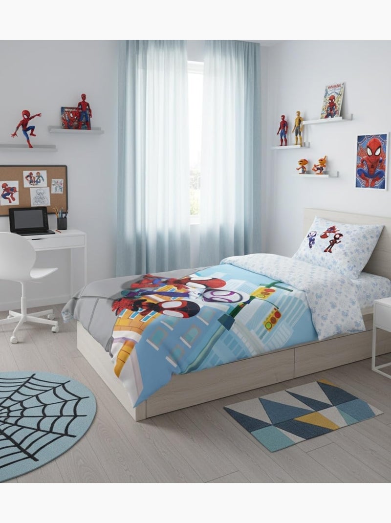 Parure de lit enfant Spider-Man avec Ghost-Spider – 100% coton Bleu - Kiabi