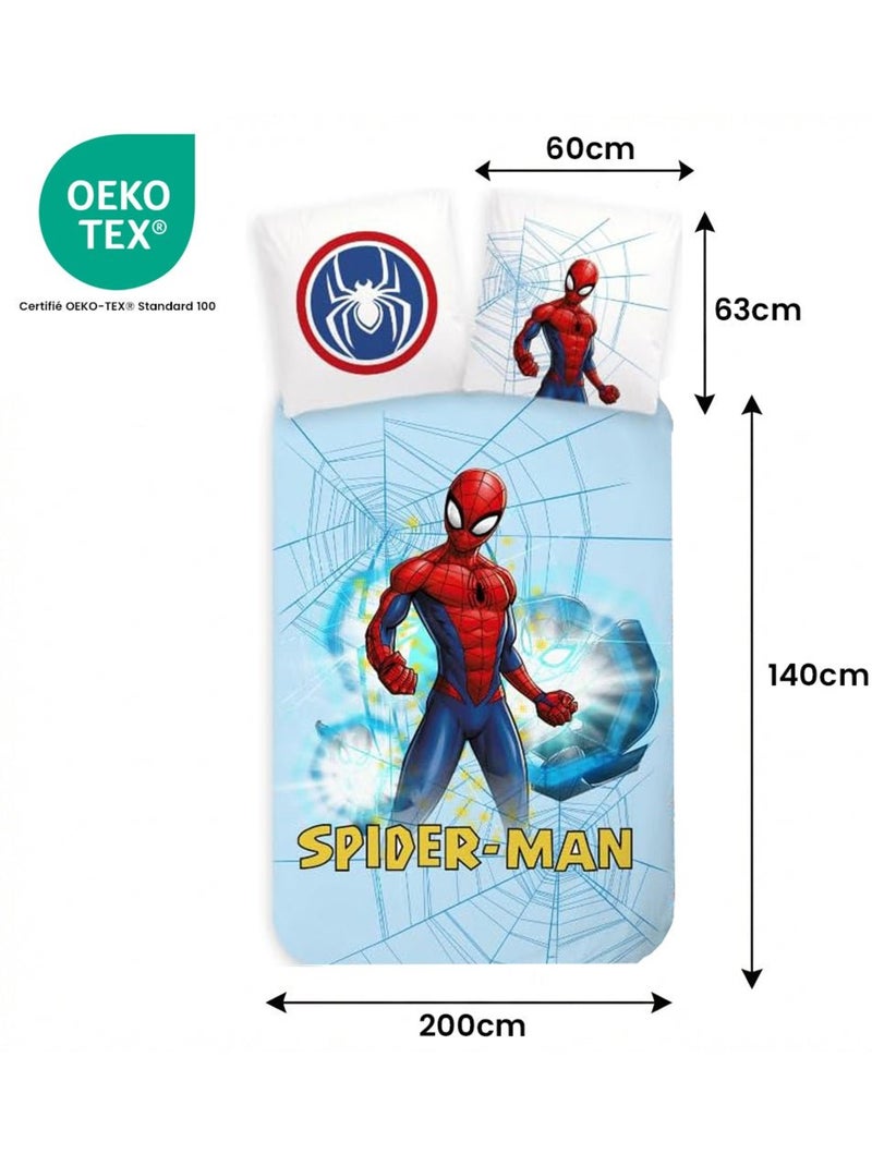Parure de lit enfant Spider-Man réversible – 100% coton Bleu - Kiabi