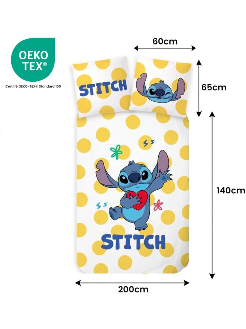 Parure de lit enfant Stitch réversible – 100% coton Blanc - Kiabi