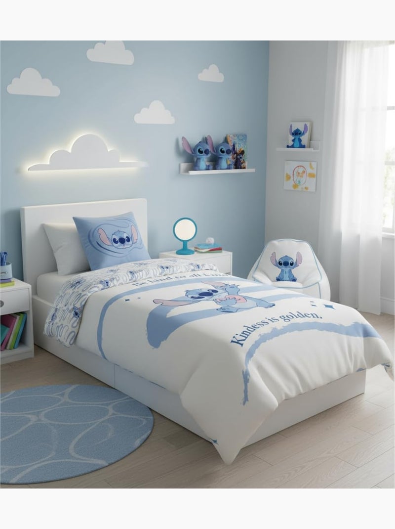 Parure de lit enfant Stitch réversible – 100% coton Bleu - Kiabi