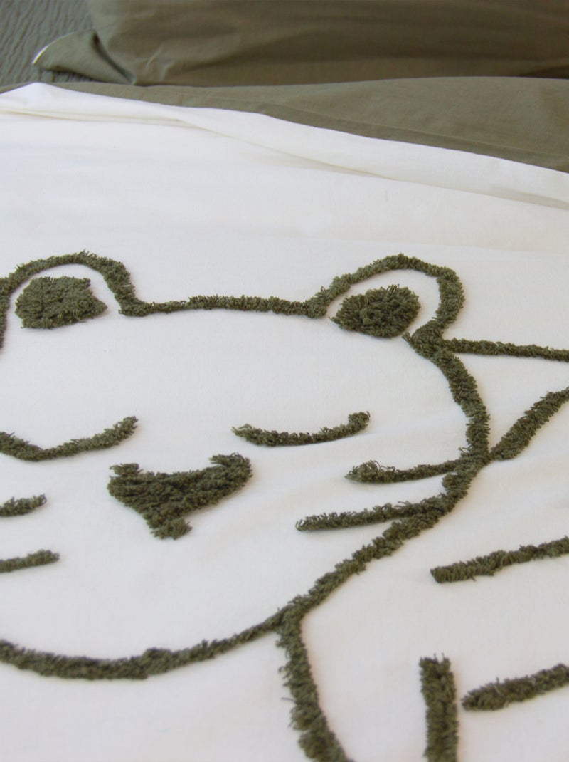 Parure de lit enfant tigre tufté réversible Blanc - Kiabi