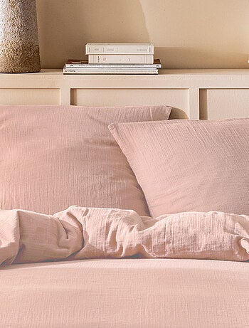 Parure de lit enfant unie en coton, GAZE DE COTON