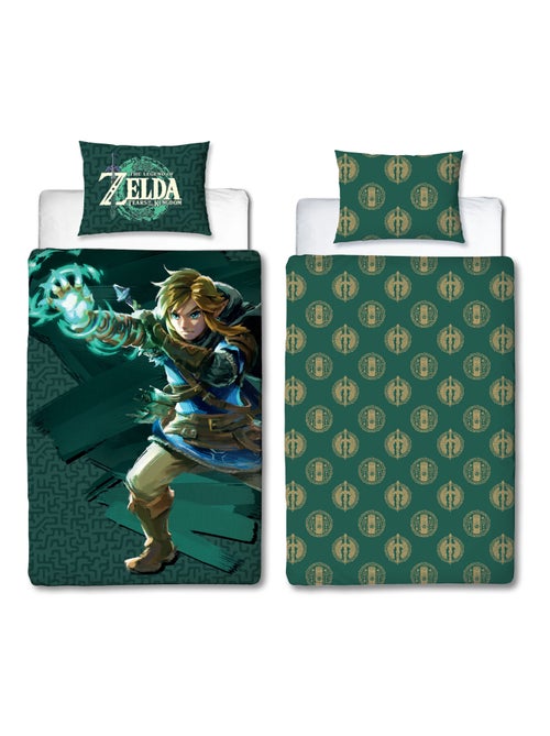 Parure de Lit Enfant Zelda, Microfibre Oeko-Tex, Imprimée Réversible, Lit 1 place, LEGENDE - Kiabi
