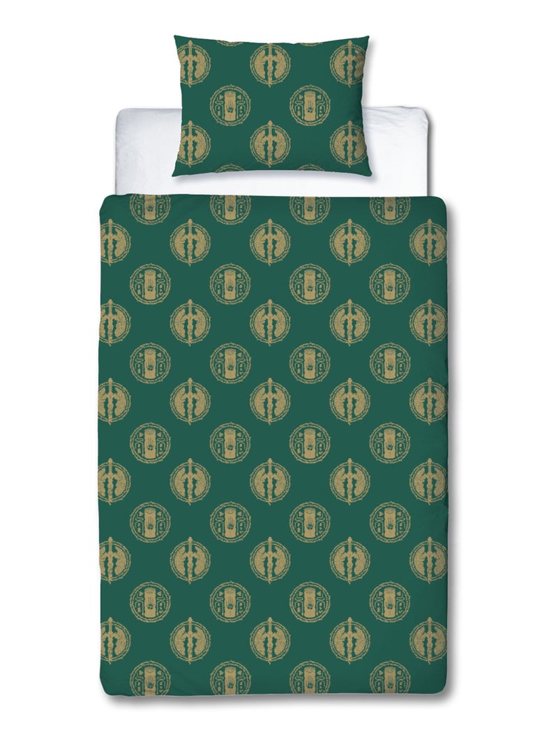 Parure de Lit Enfant Zelda, Microfibre Oeko-Tex, Imprimée Réversible, Lit 1 place, LEGENDE Vert - Kiabi