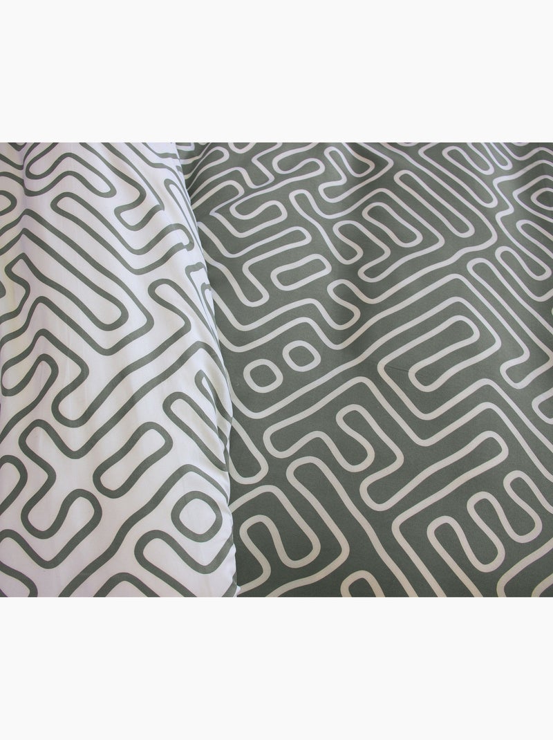Parure de lit esprit zen réversible - 240x220 / vert Vert - Kiabi