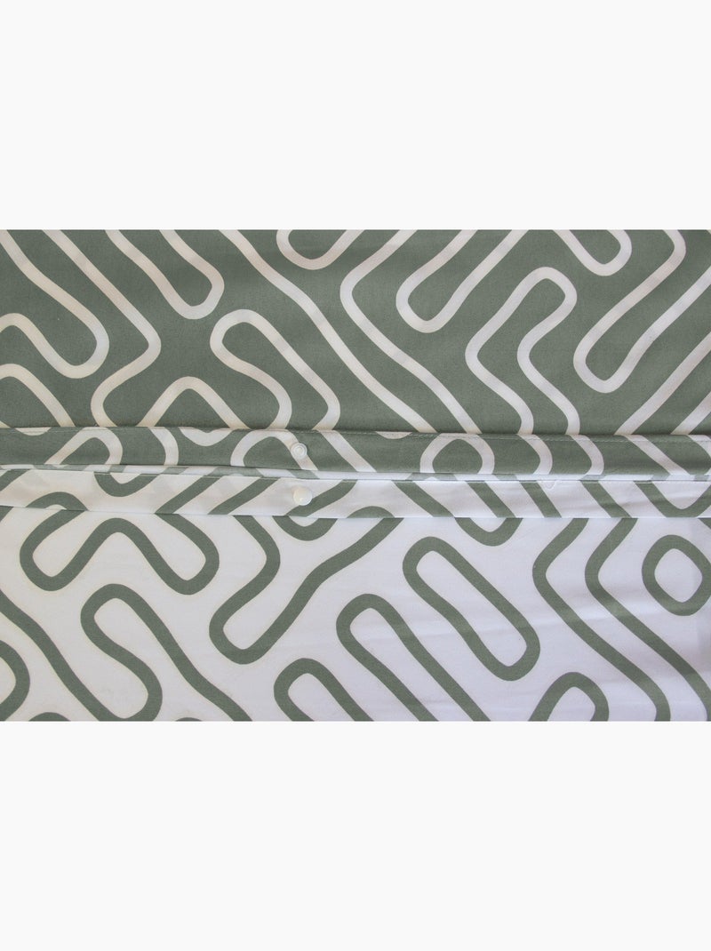Parure de lit esprit zen réversible - 240x220 / vert Vert - Kiabi