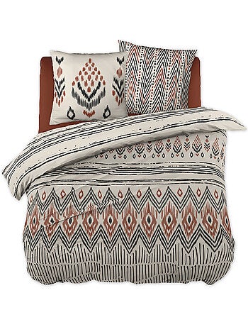 Parure de lit ethnic - 100% coton 57 fils - imprimé ethnique