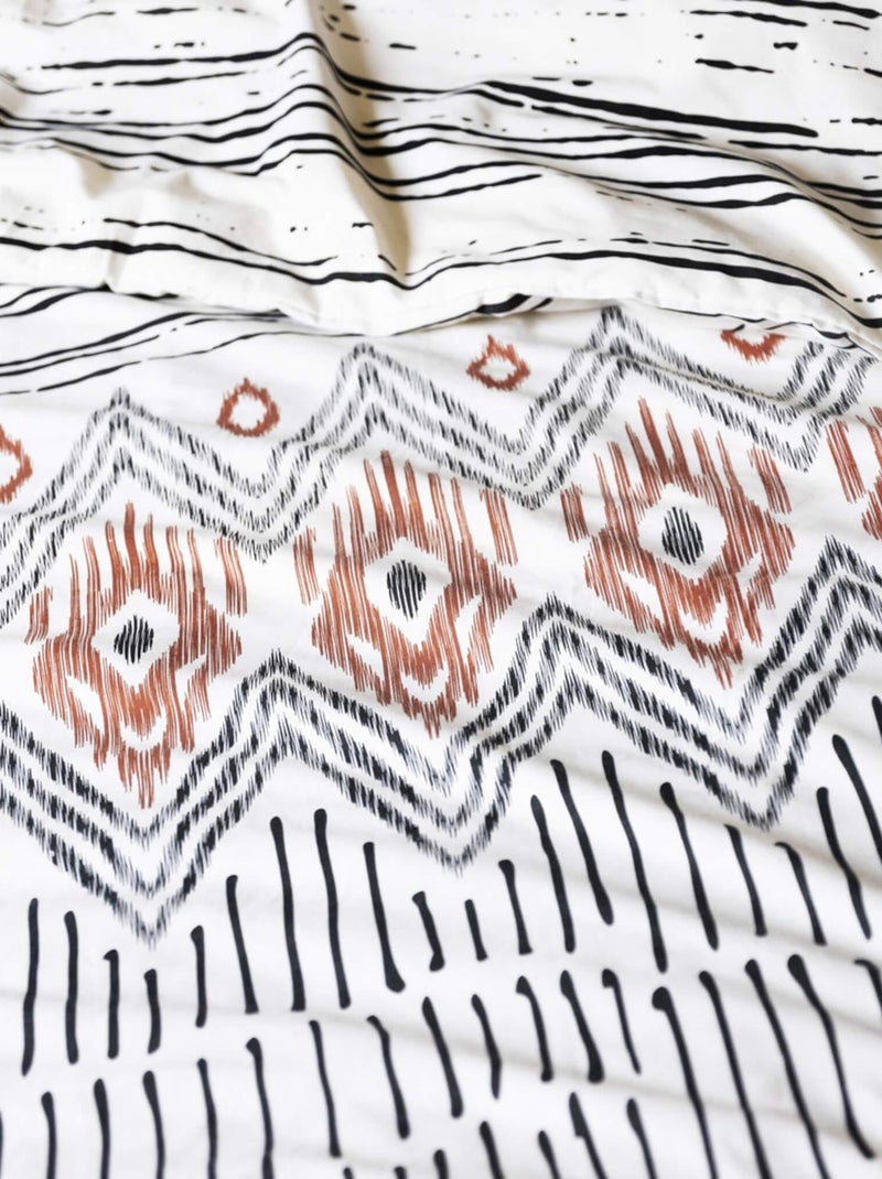 Parure de lit ETHNIC Blanc - Kiabi