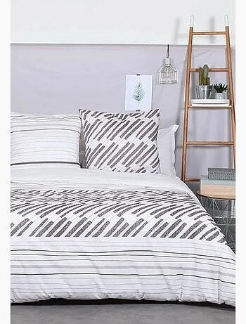 Parure de lit - côté déco - carreaux rouge & rose - 220 x 240 cm - 100% coton - 2 taies 63x63