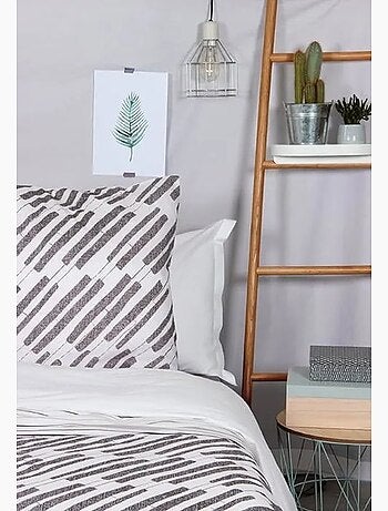 Parure de lit - côté déco - carreaux rouge & rose - 220 x 240 cm - 100% coton - 2 taies 63x63