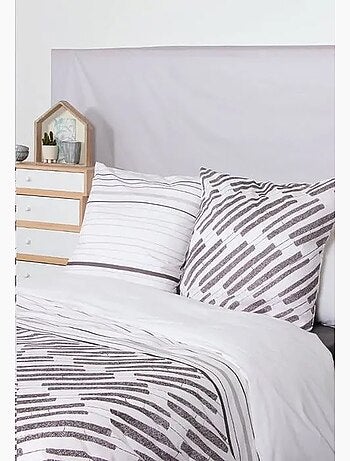 Parure de lit - côté déco - carreaux rouge & rose - 220 x 240 cm - 100% coton - 2 taies 63x63