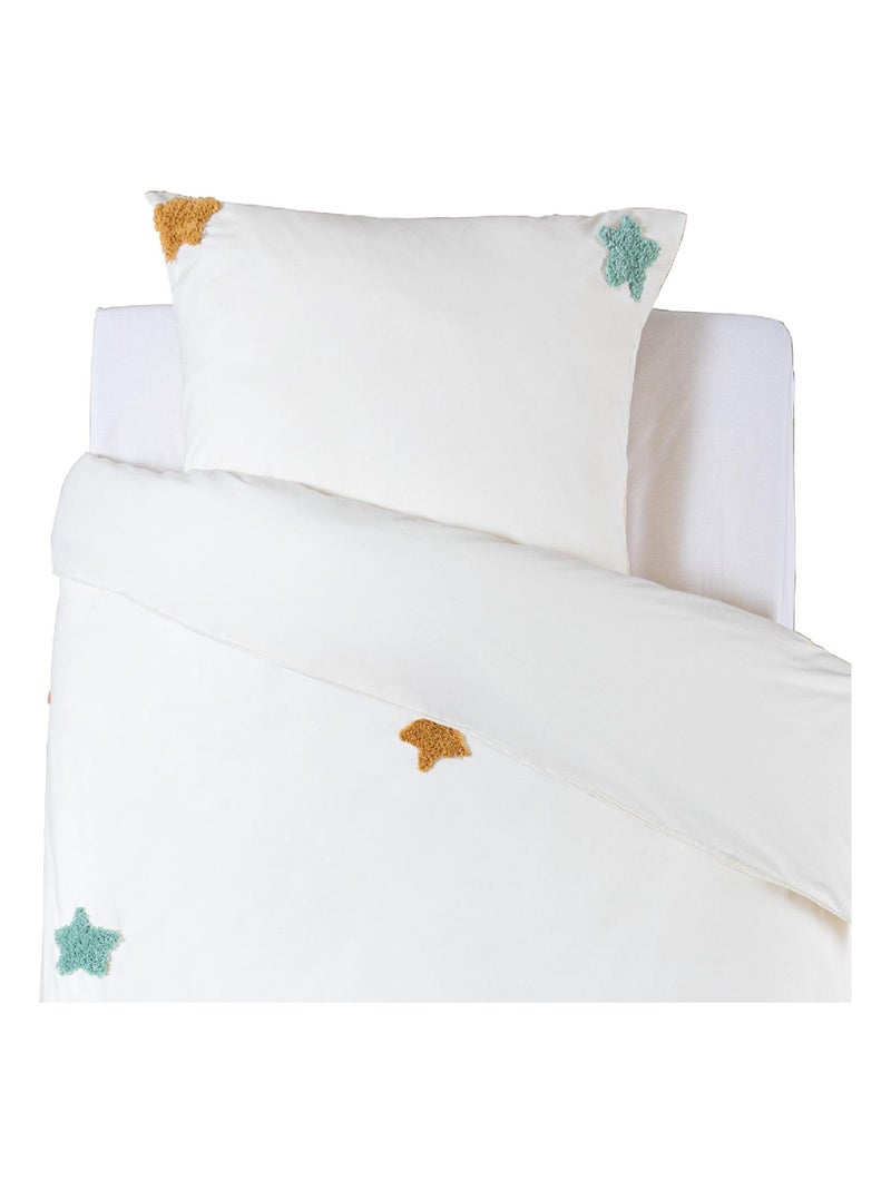 Parure de lit étoiles tuftées Blanc - Kiabi
