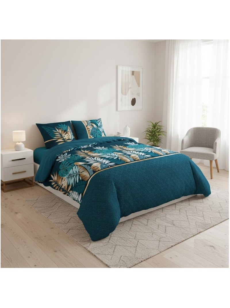 Parure de lit Exotique Bleu - Kiabi