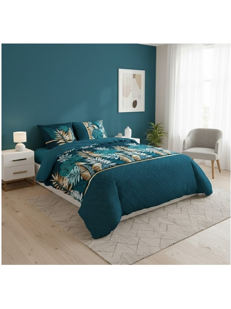 Parure de lit Exotique Bleu - Kiabi