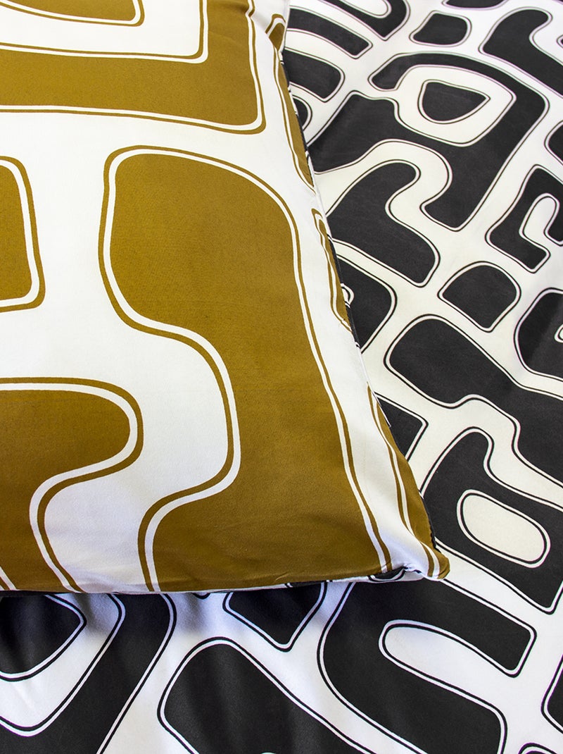 Parure de lit fantaisie - 2 personnes Noir - Kiabi