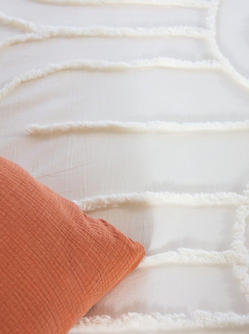 Parure de lit FAR coton lavé Taie 63x63 cm - Kiabi