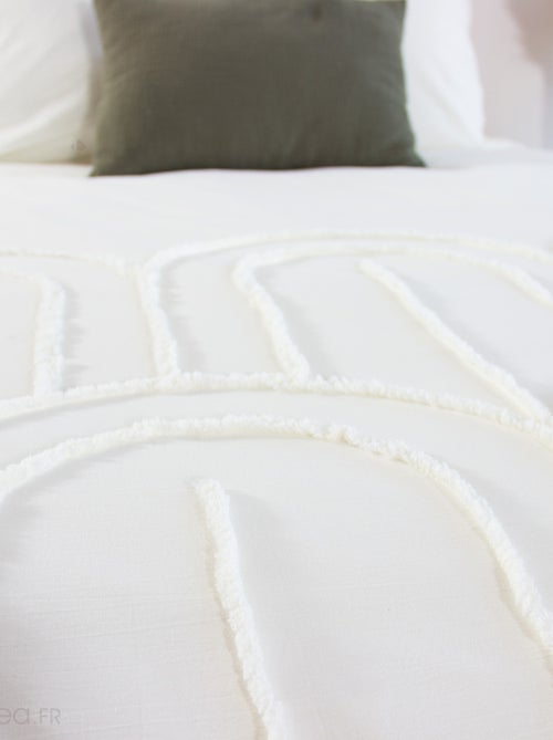 Parure de lit FAR coton lavé Taie 63x63 cm - Kiabi