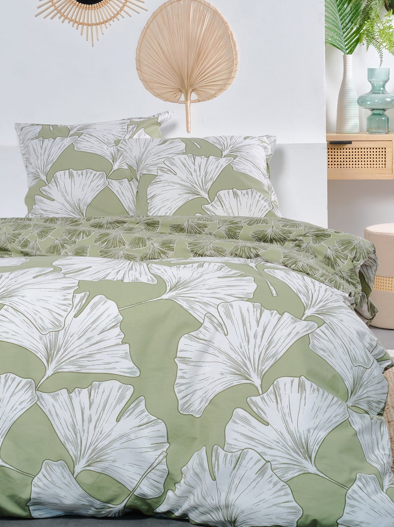 Parure de lit 'feuillage' - 2 personnes Vert - Kiabi