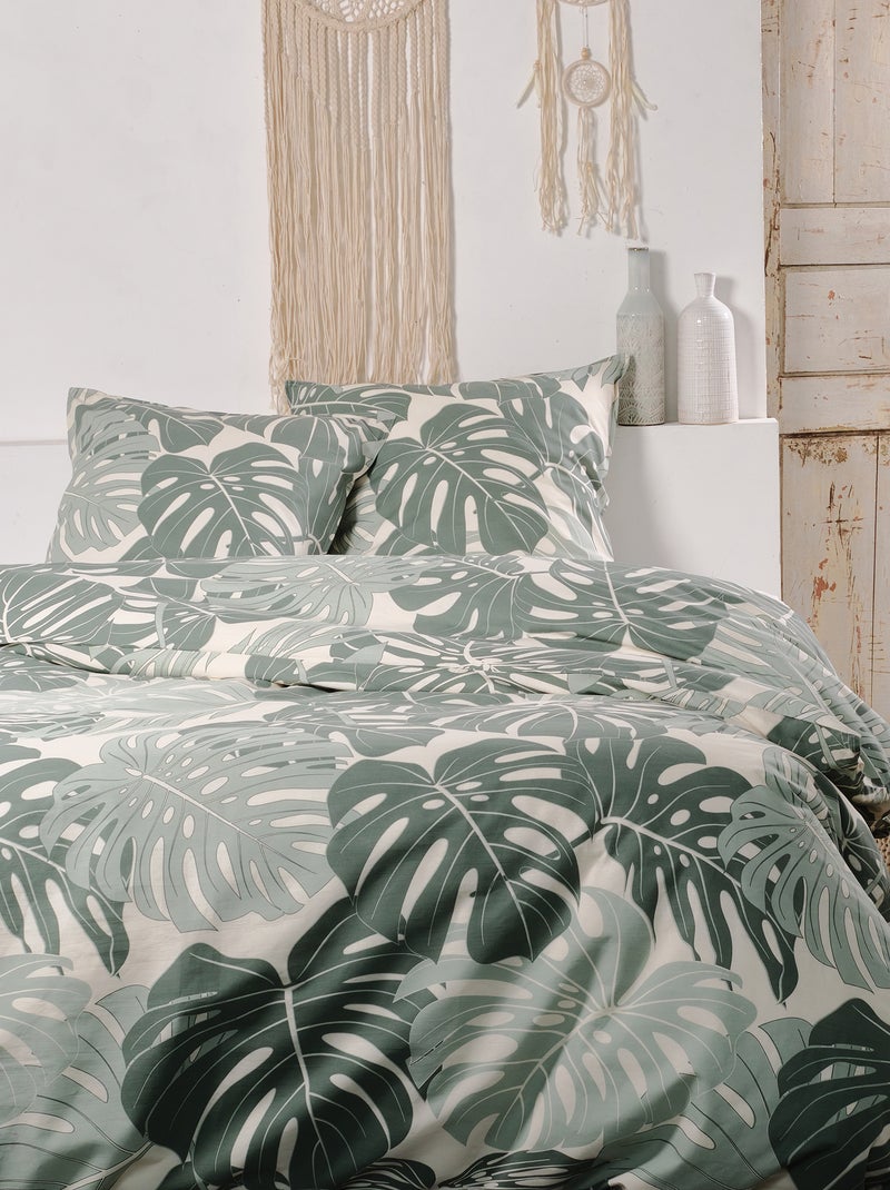 Parure de lit 'feuillage' - 2 personnes Vert - Kiabi