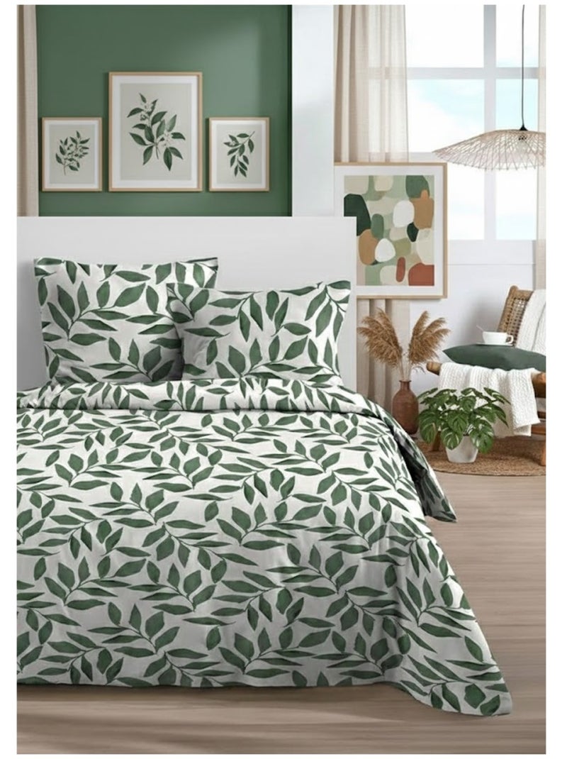 Parure de lit Feuillage Ajanie Vert - Kiabi