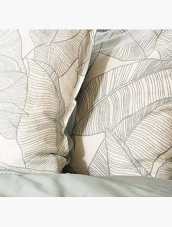 Parure de lit Feuillage Nature – Coton lin lavé