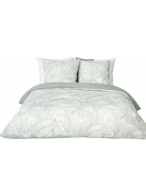 Parure de lit Feuillage Nature – Coton lin lavé - Kiabi