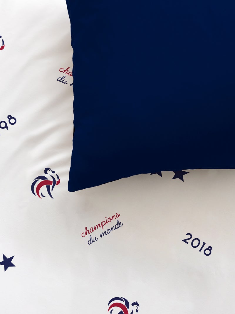 Parure de lit 'FFF' - 2 personnes Bleu marine - Kiabi