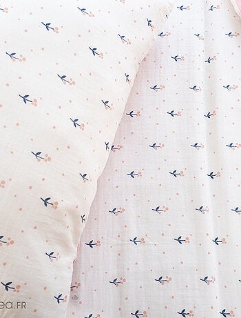 Parure de lit FIORI double gaze de coton