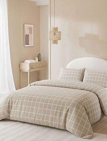 Parure de lit flanelle à carreaux
