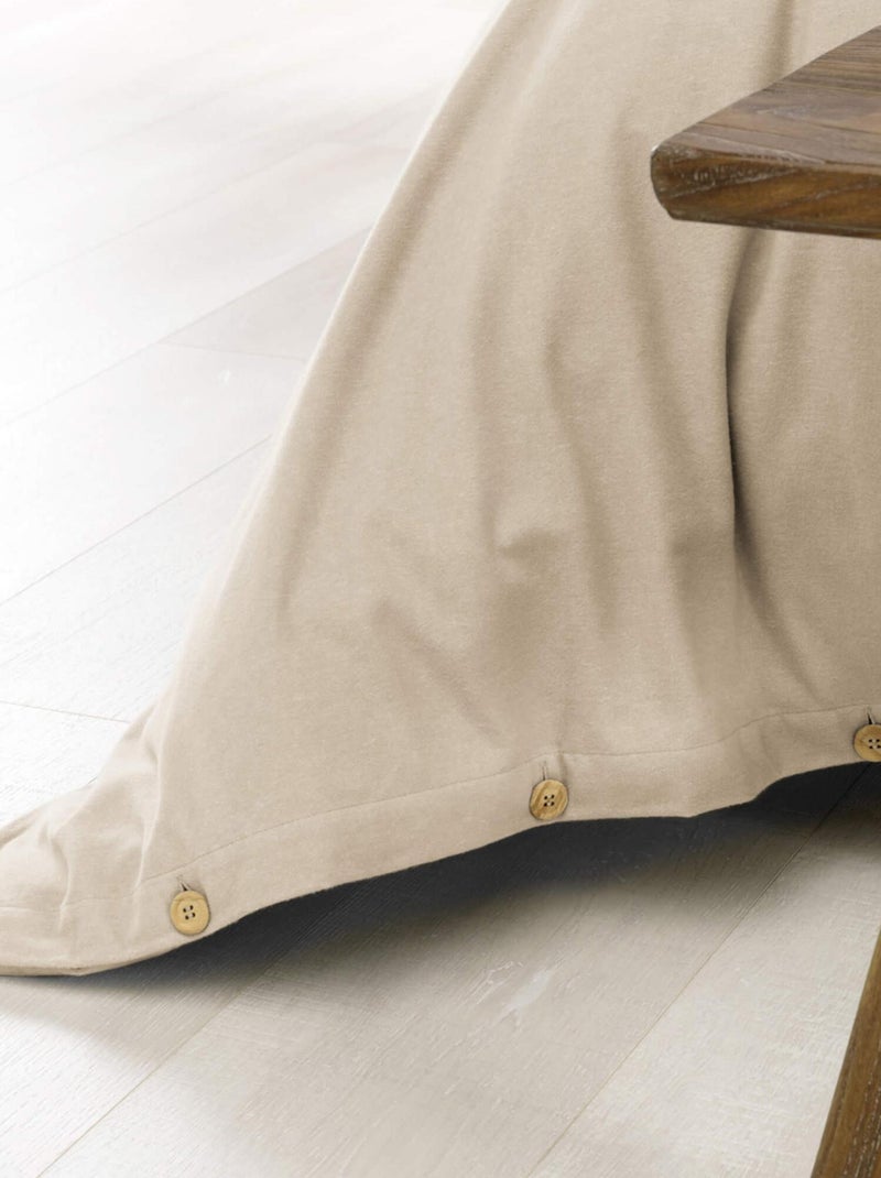 Parure de lit flanelle Beige - Kiabi