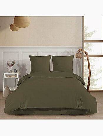 Parure de lit Flanelle de coton kaki