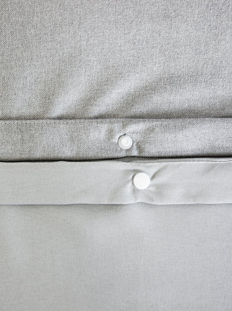 Parure de lit flanelle douce et confort Gris clair - Kiabi
