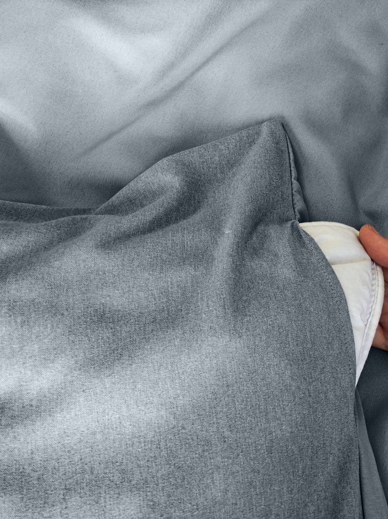 Parure de lit flanelle douce et confort Gris foncé - Kiabi