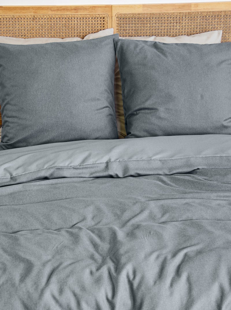 Parure de lit flanelle douce et confort Gris foncé - Kiabi