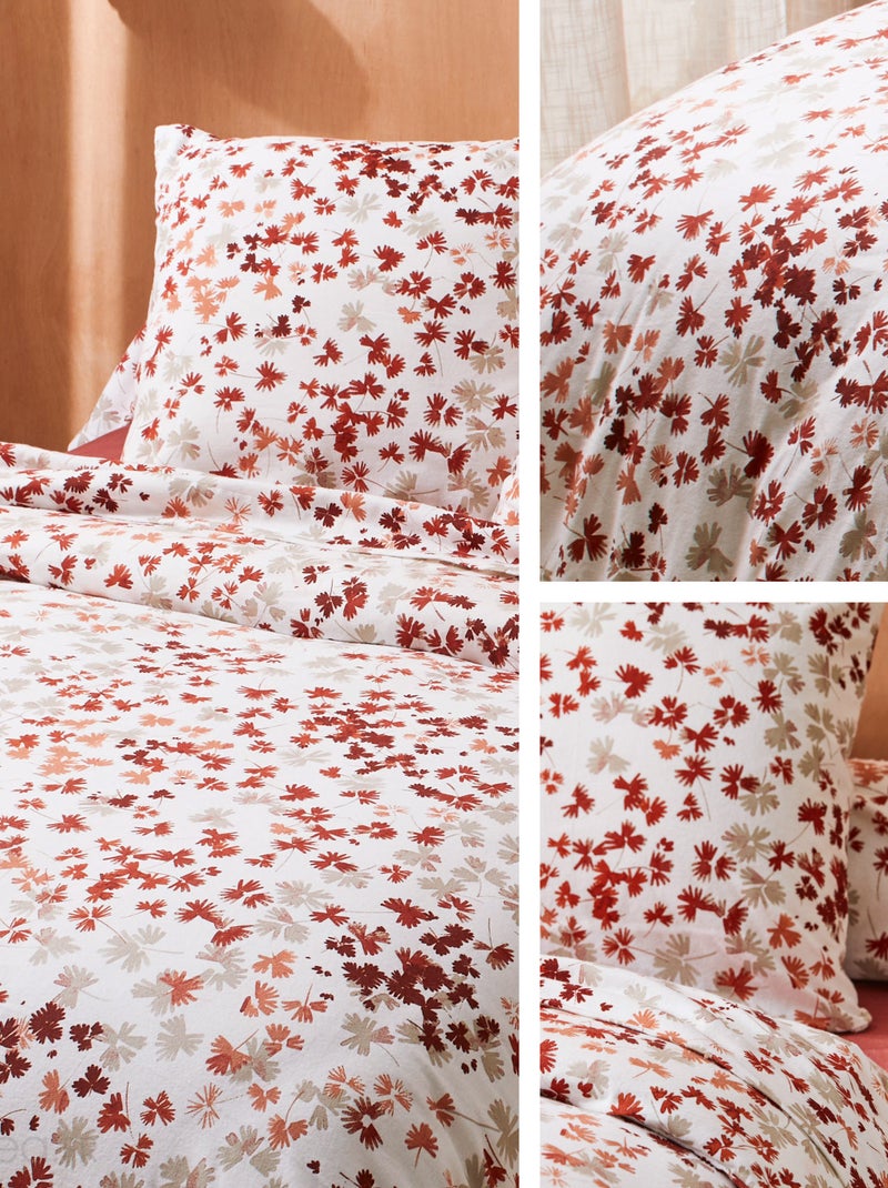 Parure de lit flanelle EMILIE Blanc Rouge - Kiabi