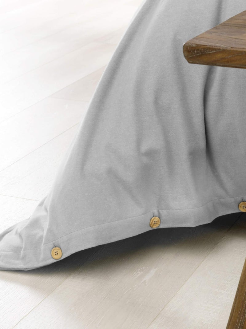 Parure de lit flanelle Gris - Kiabi