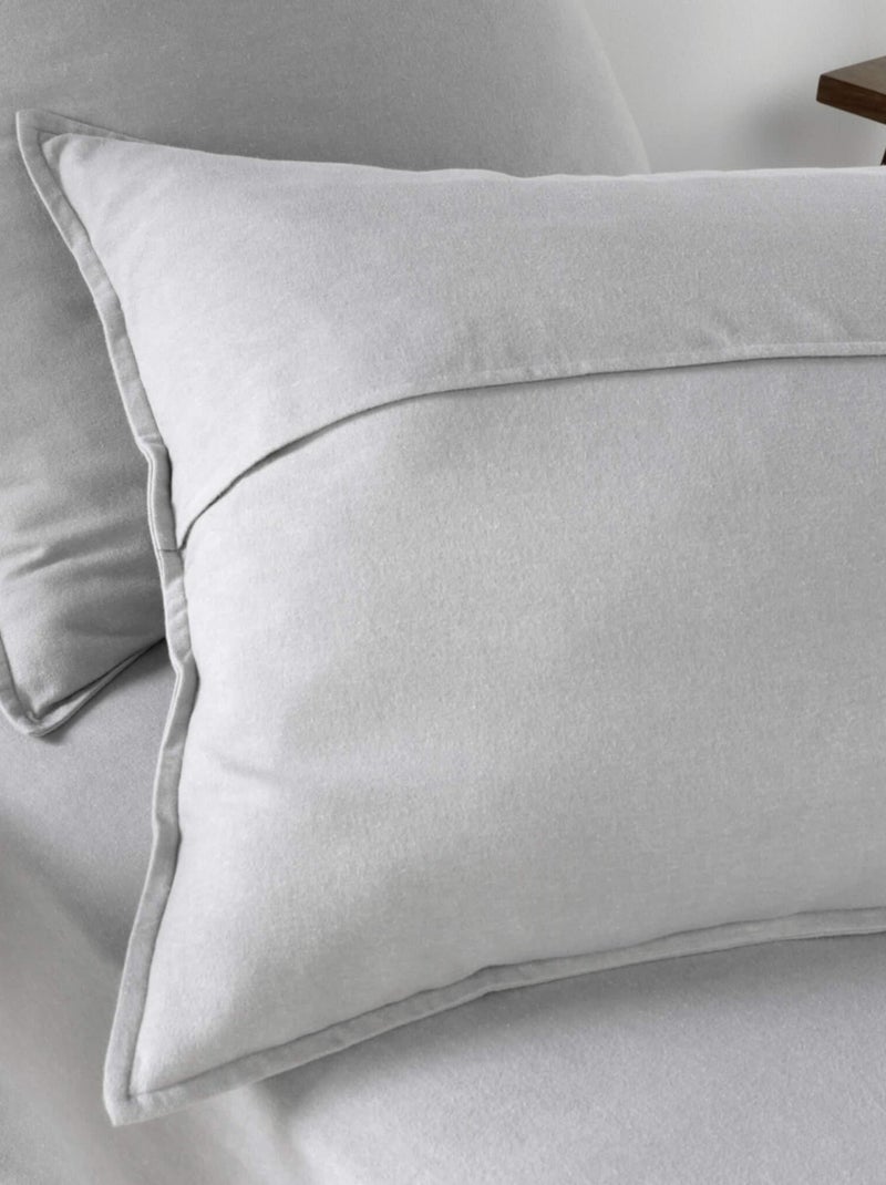 Parure de lit flanelle Gris - Kiabi