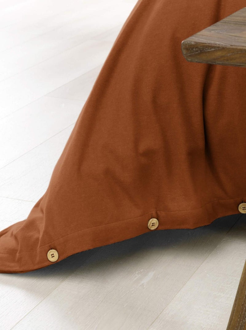 Parure de lit flanelle Orange - Kiabi