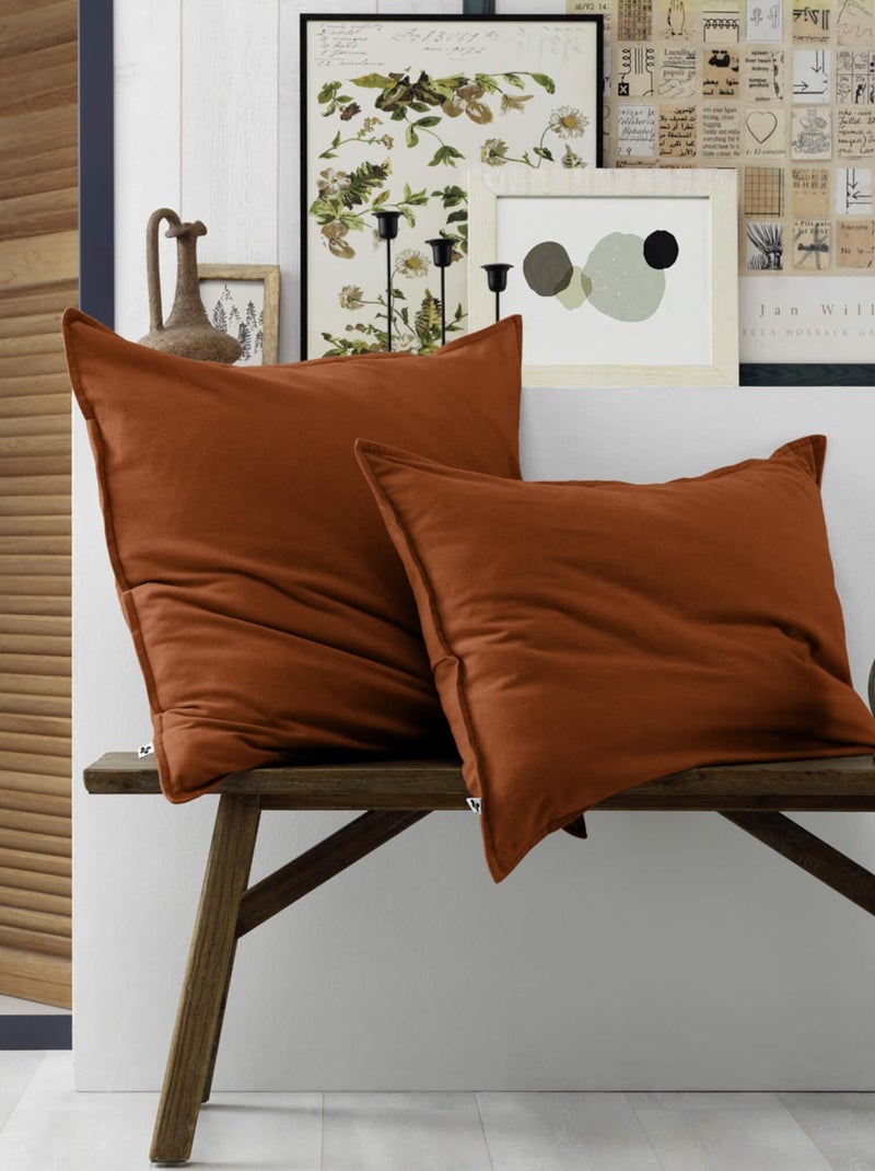 Parure de lit flanelle Orange - Kiabi