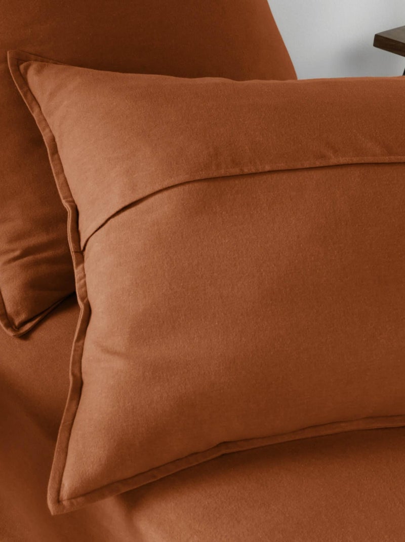 Parure de lit flanelle Orange - Kiabi