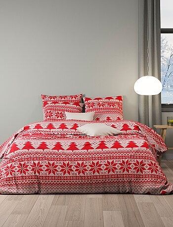 Parure de lit flanelle pin